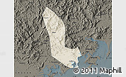 Shaded Relief Map of Zhaoan, darken