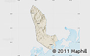 Shaded Relief Map of Zhaoan, single color outside