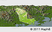 Physical Panoramic Map of Zhaoan, darken