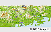 Physical Panoramic Map of Zhaoan