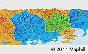 Political Panoramic Map of Zhaoan