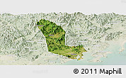 Satellite Panoramic Map of Zhaoan, lighten