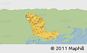 Savanna Style Panoramic Map of Zhaoan, single color outside