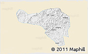 Classic Style 3D Map of Zhenghe, single color outside