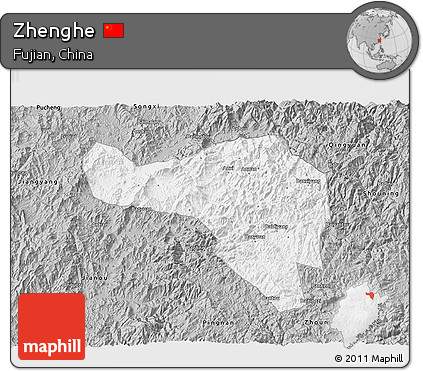Gray 3D Map of Zhenghe