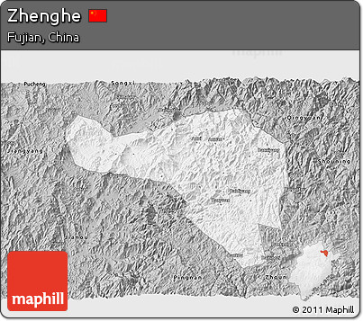 Gray 3D Map of Zhenghe