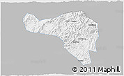 Gray 3D Map of Zhenghe, single color outside