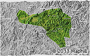 Satellite 3D Map of Zhenghe, lighten, desaturated