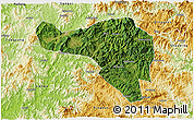 Satellite 3D Map of Zhenghe, physical outside