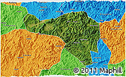 Satellite 3D Map of Zhenghe, political outside