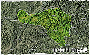 Satellite 3D Map of Zhenghe, semi-desaturated