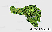 Satellite 3D Map of Zhenghe, single color outside