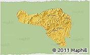 Savanna Style 3D Map of Zhenghe, single color outside
