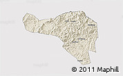 Shaded Relief 3D Map of Zhenghe, cropped outside