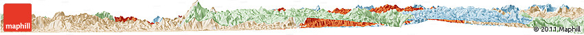 Political Horizon Map of Zhenghe, lighten