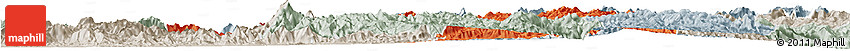 Political Horizon Map of Zhenghe, lighten, semi-desaturated