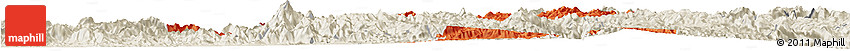 Political Horizon Map of Zhenghe, shaded relief outside Political Horizon Map of Zhenghe, shaded relief outside