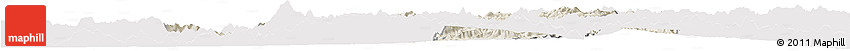 Shaded Relief Horizon Map of Zhenghe, cropped outside
