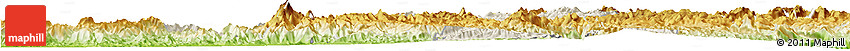 Shaded Relief Horizon Map of Zhenghe, physical outside