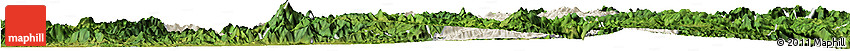 Shaded Relief Horizon Map of Zhenghe, satellite outside