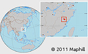 Gray Location Map of Zhenghe