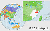 Political Location Map of Zhenghe, highlighted parent region