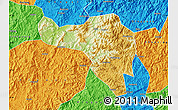 Physical Map of Zhenghe, political outside