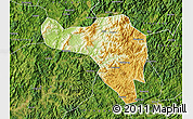 Physical Map of Zhenghe, satellite outside