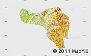 Physical Map of Zhenghe, single color outside