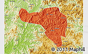 Political Map of Zhenghe, physical outside