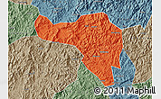 Political Map of Zhenghe, semi-desaturated