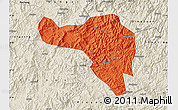 Political Map of Zhenghe, shaded relief outside