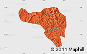 Political Map of Zhenghe, single color outside
