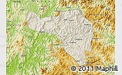 Shaded Relief Map of Zhenghe, physical outside
