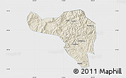 Shaded Relief Map of Zhenghe, single color outside