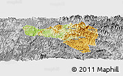 Physical Panoramic Map of Zhenghe, desaturated