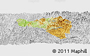 Physical Panoramic Map of Zhenghe, lighten, desaturated
