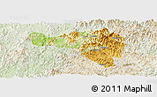 Physical Panoramic Map of Zhenghe, lighten