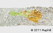 Physical Panoramic Map of Zhenghe, lighten, semi-desaturated