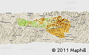Physical Panoramic Map of Zhenghe, shaded relief outside