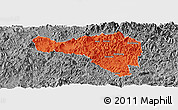Political Panoramic Map of Zhenghe, desaturated