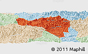 Political Panoramic Map of Zhenghe, lighten