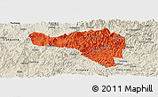 Political Panoramic Map of Zhenghe, shaded relief outside