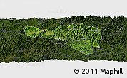 Satellite Panoramic Map of Zhenghe, darken