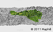 Satellite Panoramic Map of Zhenghe, lighten, desaturated