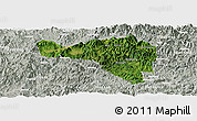 Satellite Panoramic Map of Zhenghe, lighten, semi-desaturated