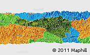 Satellite Panoramic Map of Zhenghe, political outside