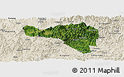 Satellite Panoramic Map of Zhenghe, shaded relief outside