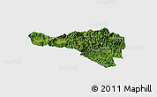 Satellite Panoramic Map of Zhenghe, single color outside