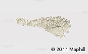 Shaded Relief Panoramic Map of Zhenghe, cropped outside